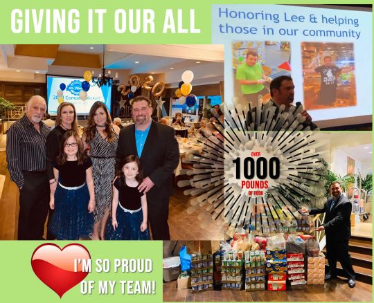 Vantagepoint Team donates 1000 lbs of food