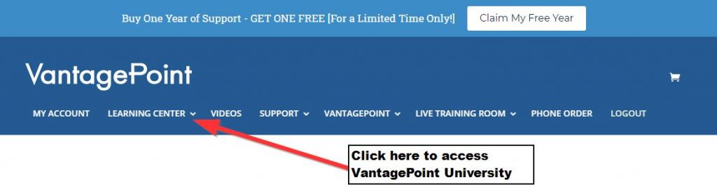 Vantagepoint AI software customer portal